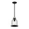 Westinghouse Pendant 60W Mini Cindy, Matte Black, Antique Ash Accents Clear Seeded Glass 6129700 - alternate 3